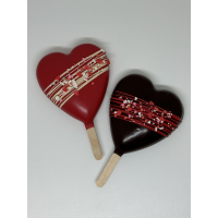 Valentijnsfrisco's  rood & fondant